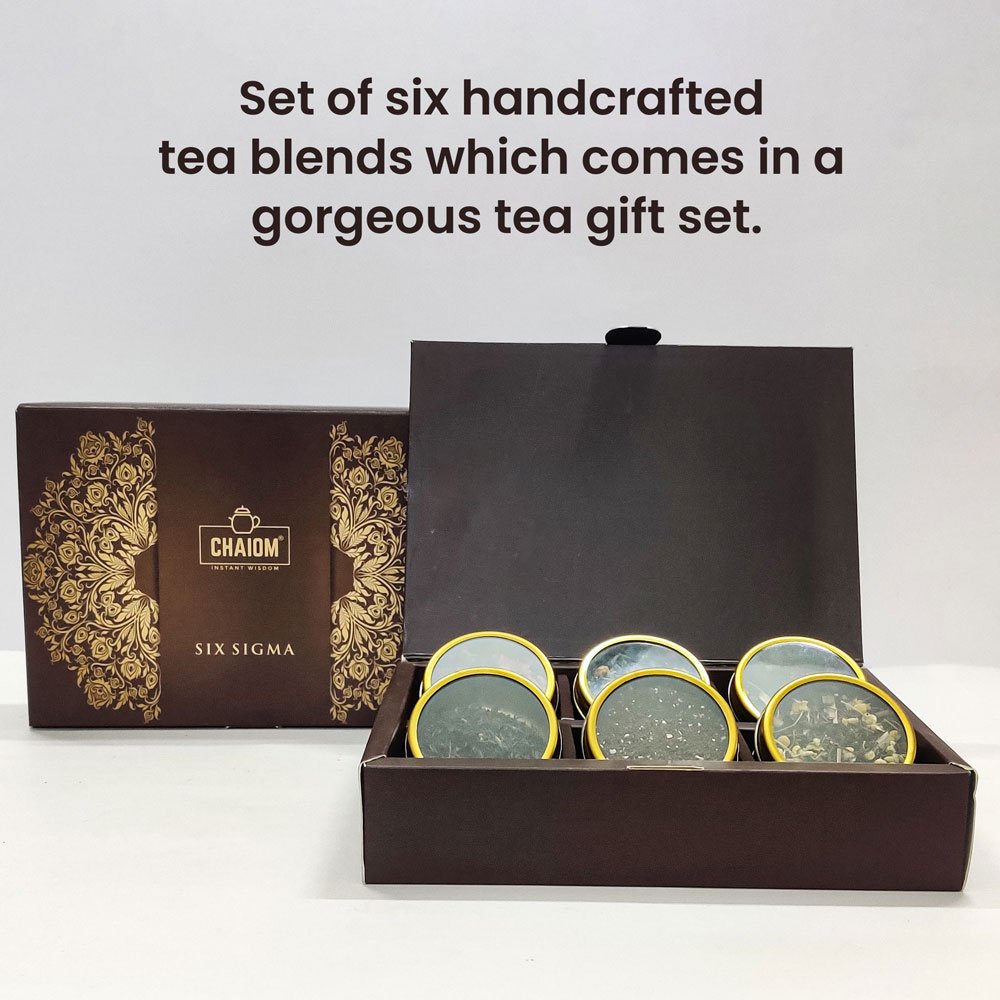 Set of six handcrafted tea blends