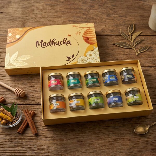 Madhu Cha Combination of Tea and Honey Gift Box