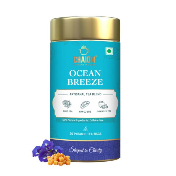 Ocean Breeze Blue Pea & Tropical Infusion – 30 Premium Pyramid Tea Bags