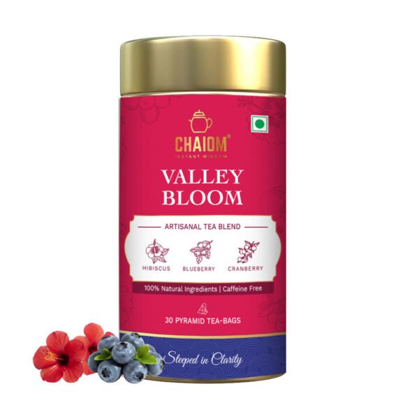 Valley Bloom Hibiscus & Spiced Berry – 30 Premium Pyramid Tea Bags