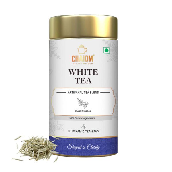 Pure Silver Needles White Tea – 30 Premium Pyramid Tea Bags