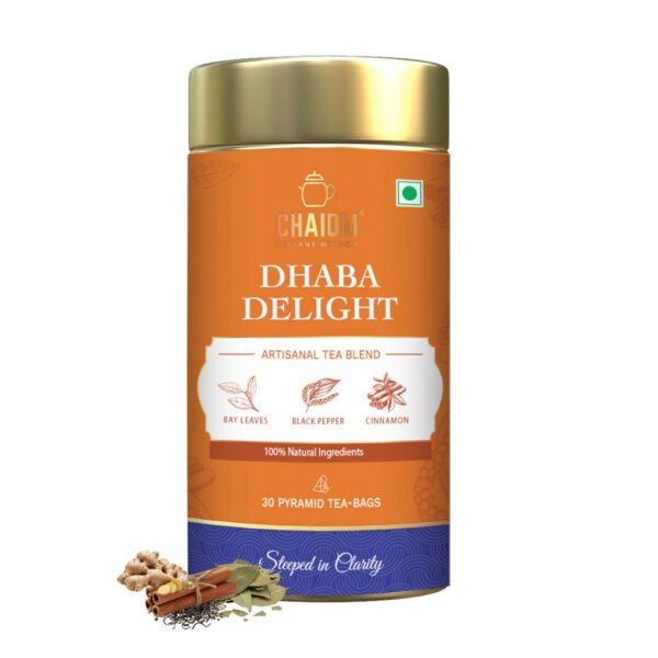 Dhaba Delight Authentic Masala Chai – 30 Premium Pyramid Tea Bags